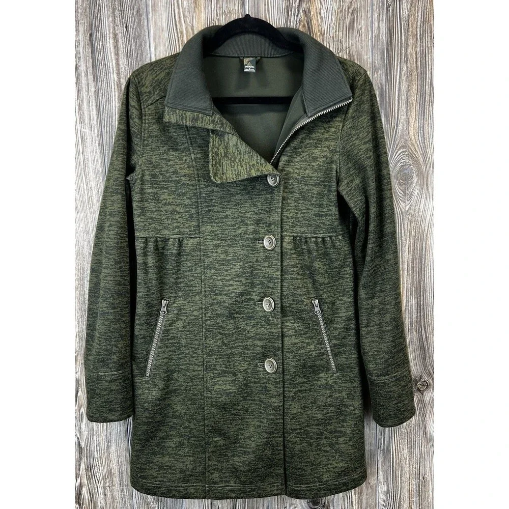Prana Martina Jacket Coat Women's S Water-Resistant‎ Soft Shell Olive Green
